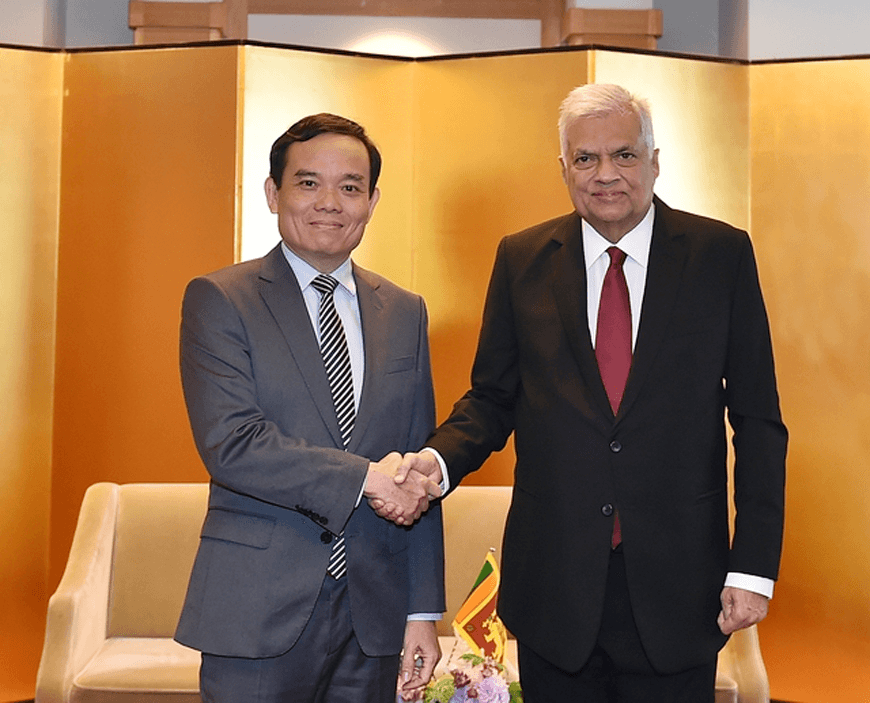 Phó thủ tướng Trần Lưu Quang gặp Tổng thống Sri Lanka và Chủ tịch Hạ viện Nhật Bản