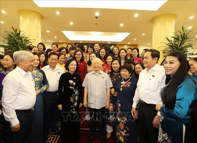 Tổng Bí thư Nguyễn Phú Trọng gặp mặt Nhóm nữ đại biểu Quốc hội Việt Nam khóa XV
