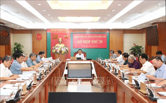 Kỳ họp thứ 29 Ủy ban Kiểm tra Trung ương: Thi hành kỷ luật một số tổ chức đảng, đảng viên vi phạm