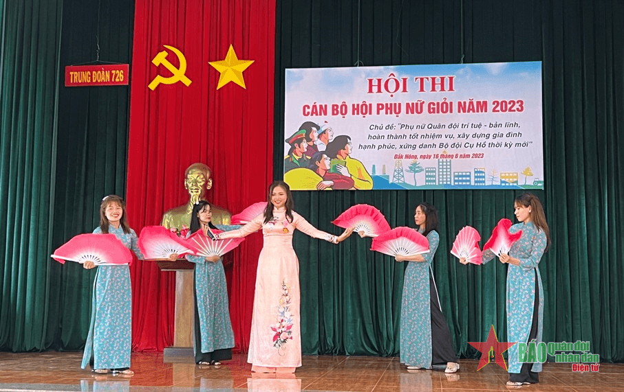 Trung đoàn 726 (Binh đoàn 16) tổ chức Hội thi Cán bộ hội phụ nữ giỏi năm 2023