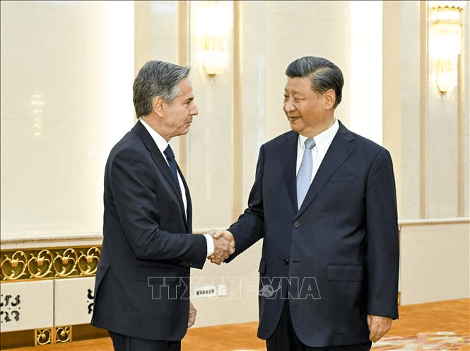 Chủ tịch Trung Quốc Tập Cận Bình tiếp Ngoại trưởng Mỹ Antony Blinken