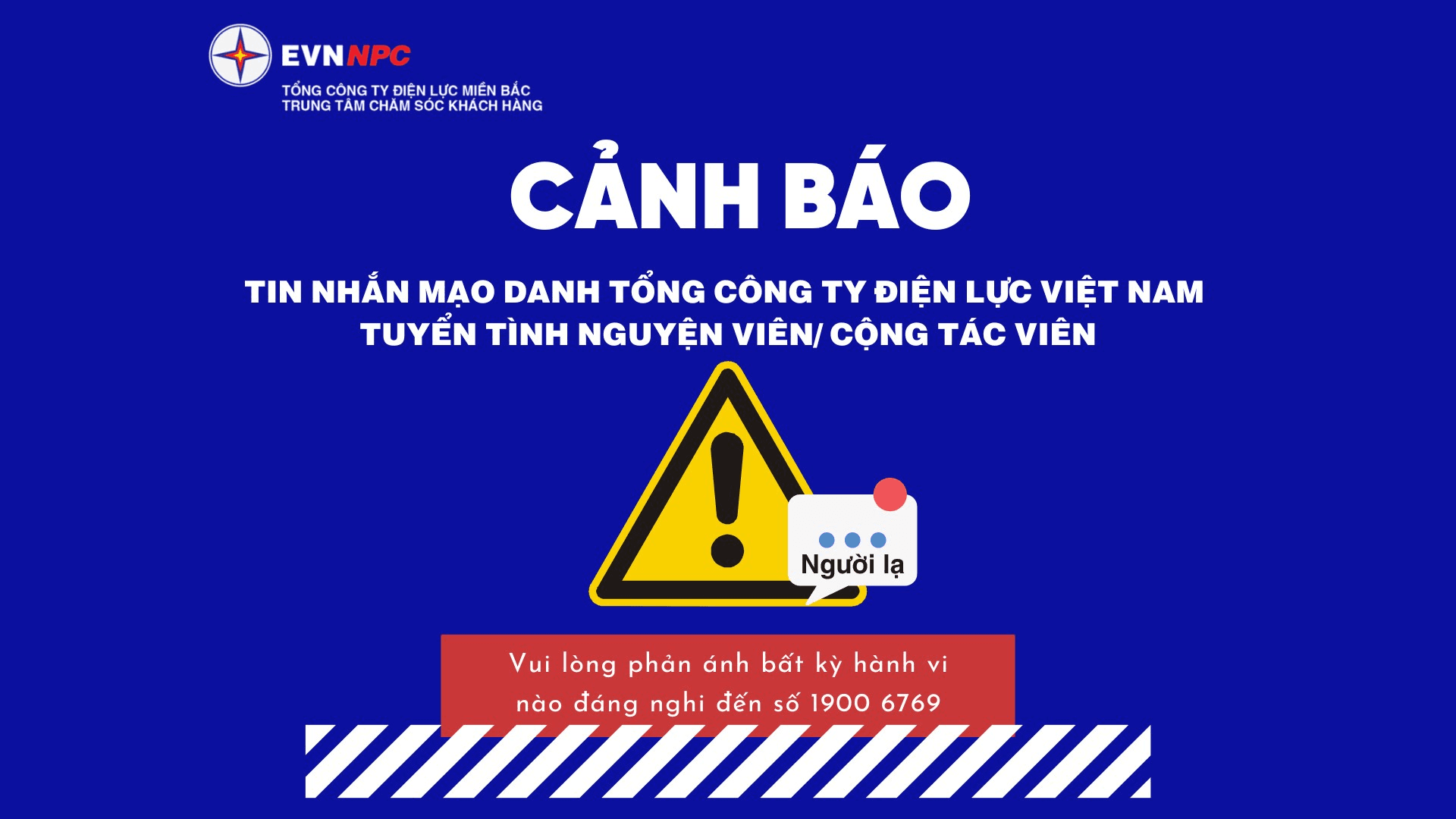 Cảnh báo tin nhắn Zalo mạo danh "Tổng công ty Điện lực"