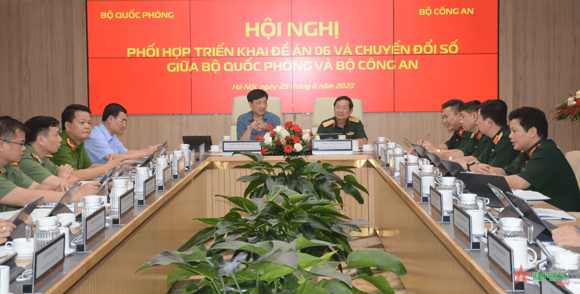 Hội nghị phối hợp triển khai Đề án 06 và chuyển đổi số giữa Bộ Quốc phòng và Bộ Công an
