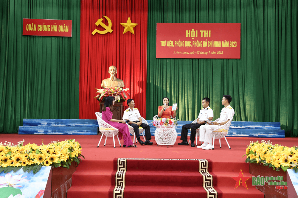 Quân chủng Hải quân: Chấm thi Hội thi thư viện, phòng đọc, phòng Hồ Chí Minh năm 2023
