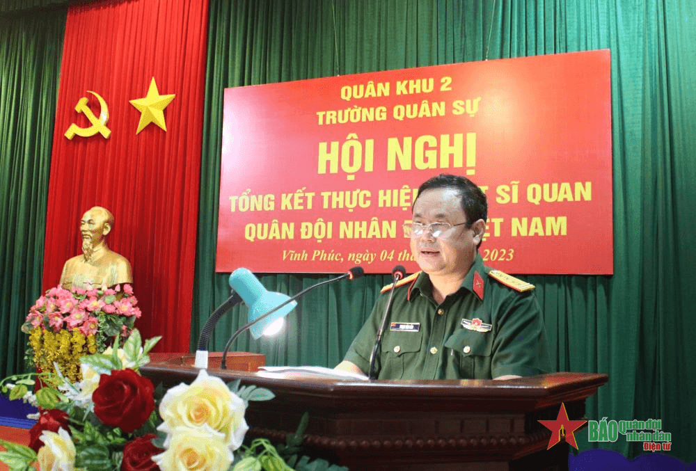 Trường Quân sự Quân khu 2 tổng kết thực hiện Luật Sĩ quan Quân đội nhân dân Việt Nam