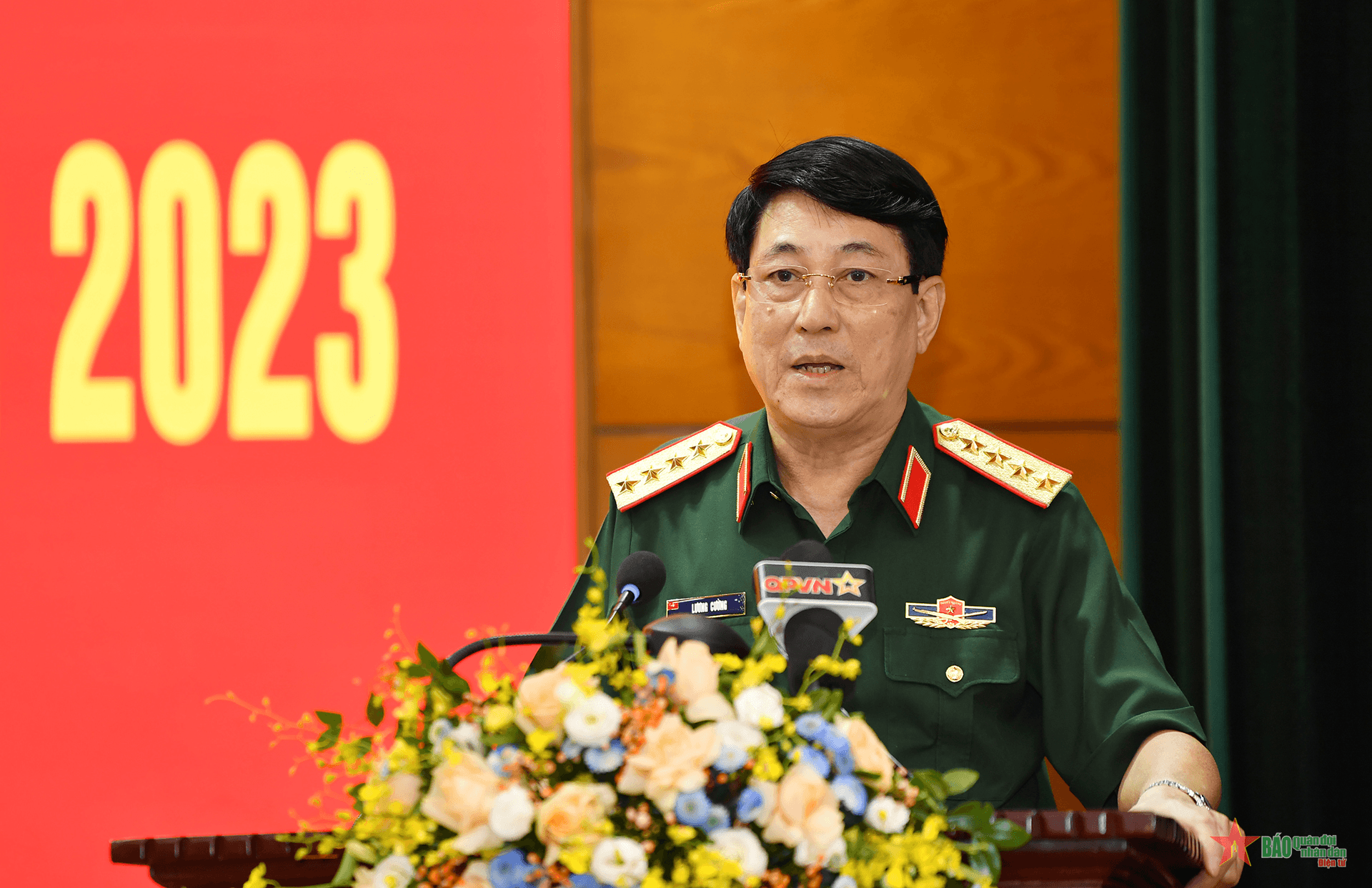 Đại tướng Lương Cường chủ trì Hội nghị sơ kết công tác Đảng, công tác chính trị 6 tháng đầu năm 2023