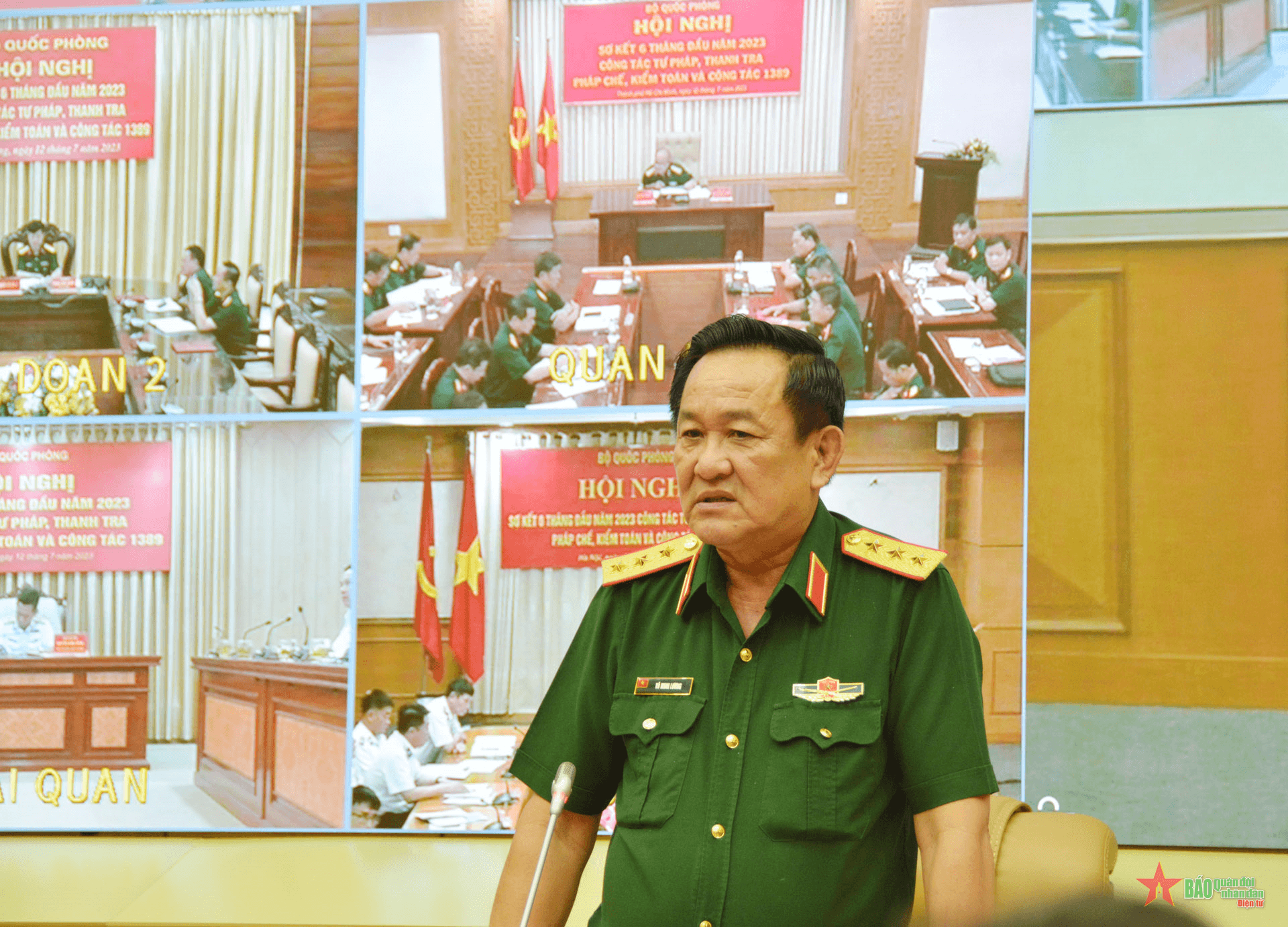 Bộ Quốc phòng sơ kết công tác tư pháp, thanh tra, pháp chế, kiểm toán và công tác 1389