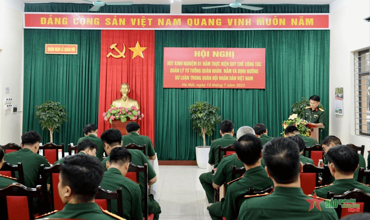 Đoàn Nghi lễ Quân đội rút kinh nghiệm về công tác quản lý tư tưởng quân nhân