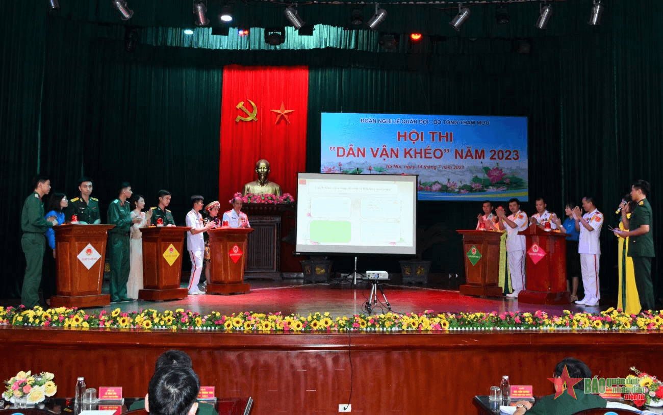 Hội thi "Dân vận khéo" năm 2023 của Đoàn Nghi lễ Quân đội: Giỏi kiến thức, khéo vận dụng 

​