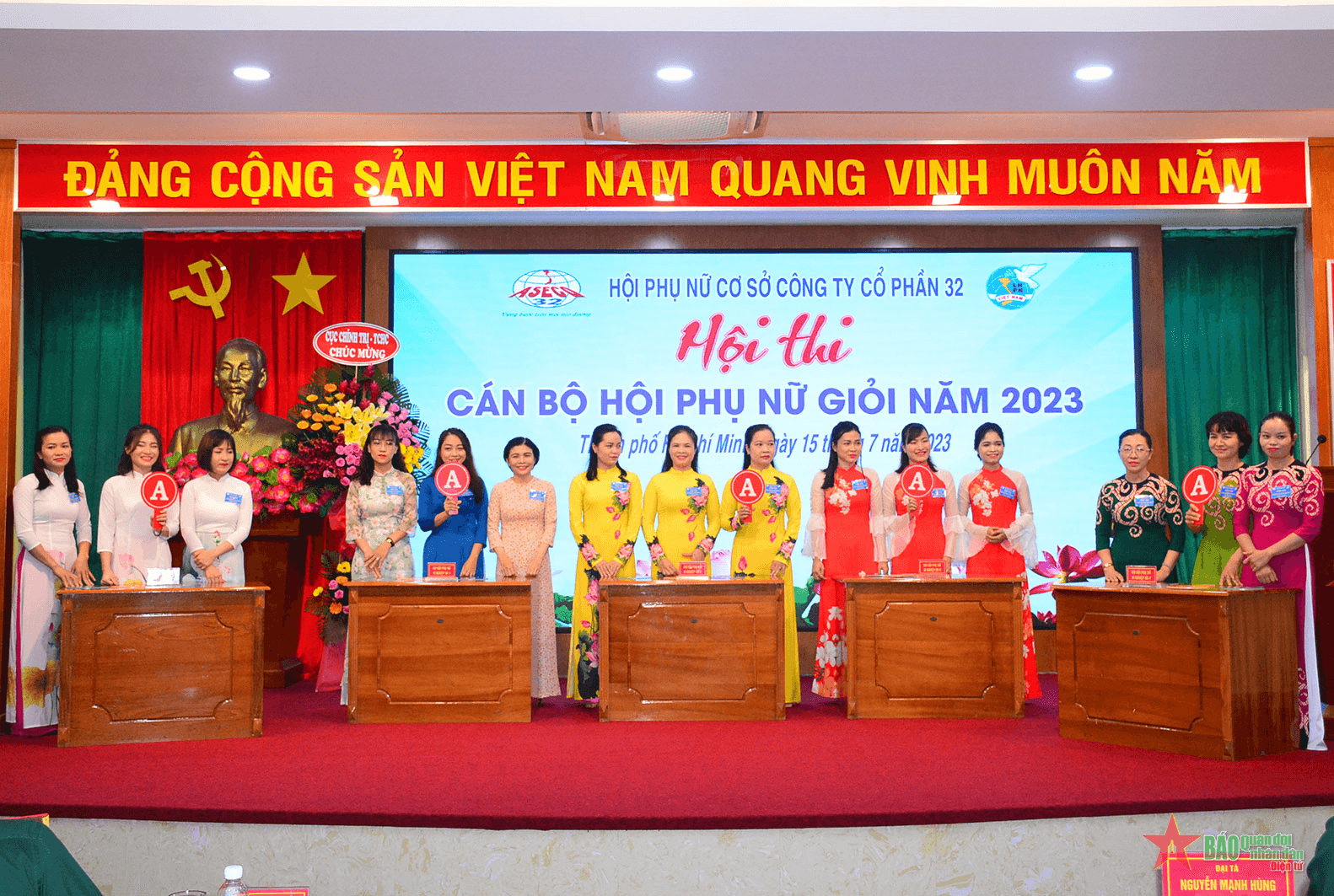 Cán bộ hội phụ nữ Công ty Cổ phần 32, Tổng cục Hậu cần đua tài