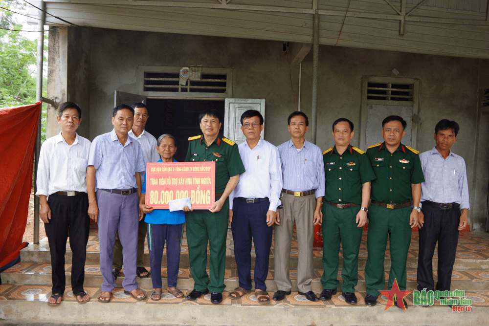 Cục Hậu cần Quân khu 4 và Tổng Công ty Đông Bắc, Bộ Quốc phòng: Hỗ trợ 80 triệu đồng xây dựng Nhà tình nghĩa