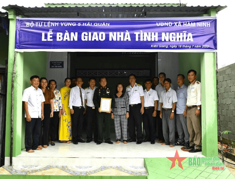 Vùng 5 Hải quân bàn giao nhà tình nghĩa tại Kiên Giang