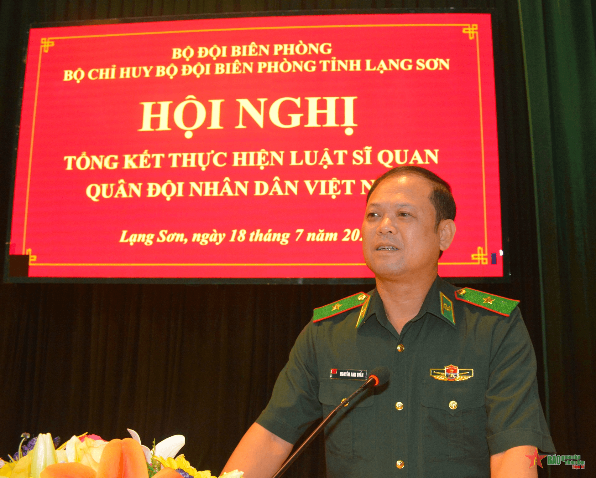 Bộ đội Biên phòng tỉnh Lạng Sơn tổng kết thực hiện Luật Sĩ quan Quân đội nhân dân Việt Nam