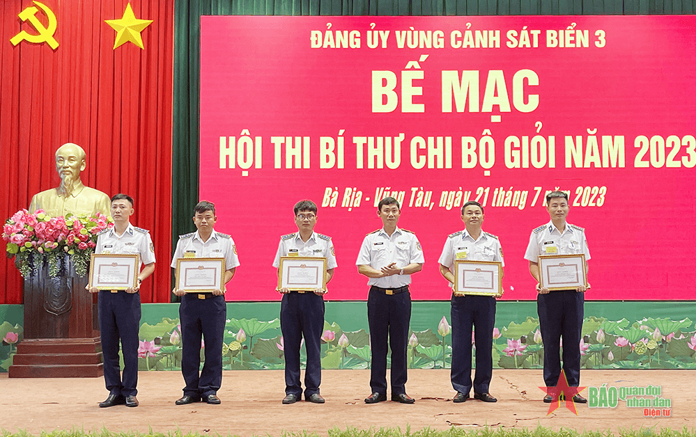 Vùng Cảnh sát biển 3 trao giải Hội thi Bí thư chi bộ giỏi năm 2023
