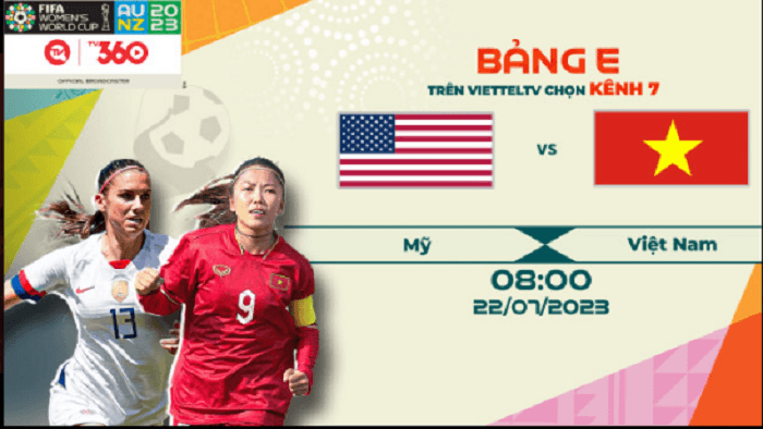 Link xem trực tiếp đội tuyển nữ Việt Nam và Mỹ (bảng E, World Cup nữ 2023)