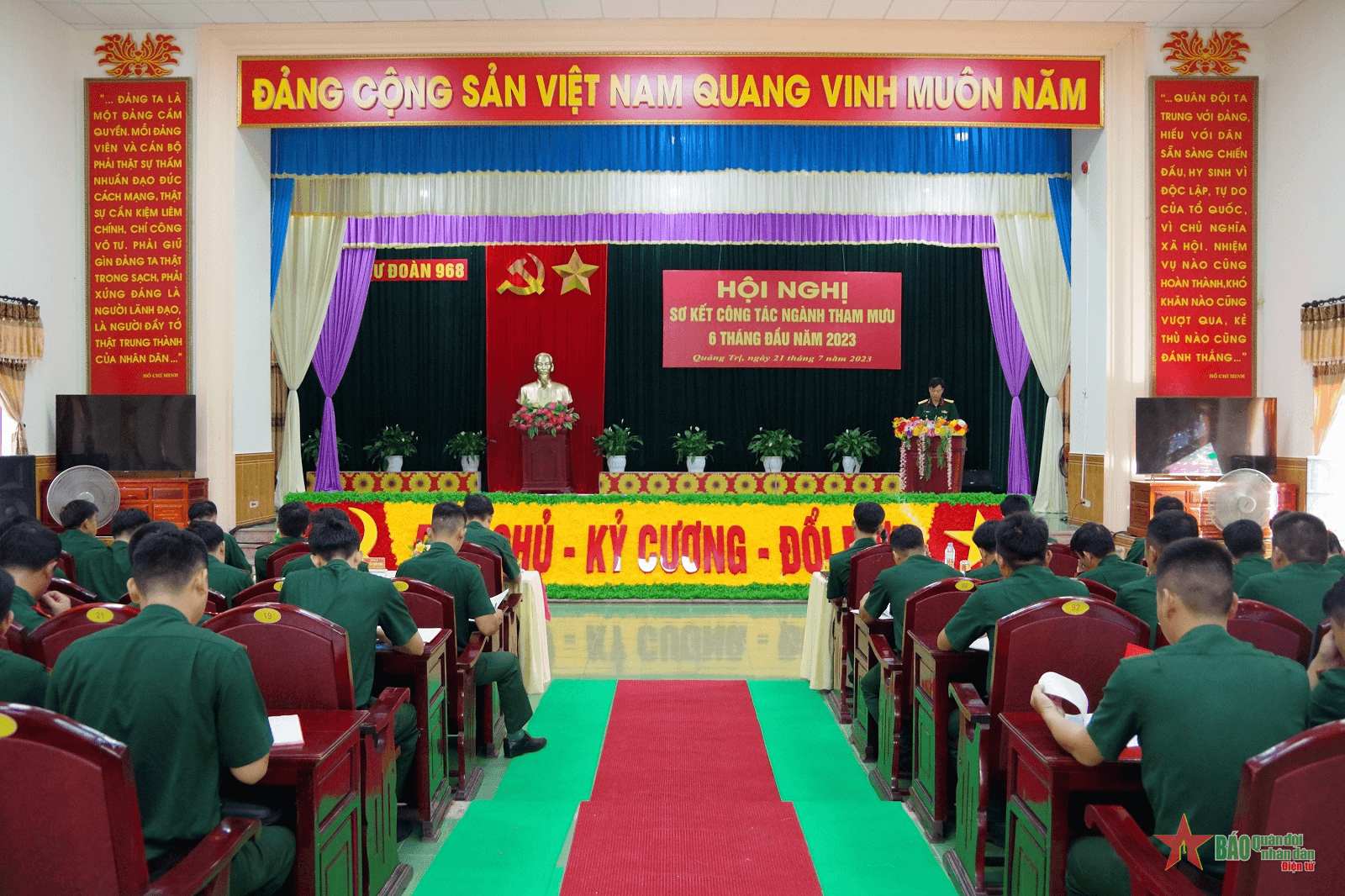 Sư đoàn 968 (Quân khu 4) sơ kết công tác ngành tham mưu 6 tháng đầu năm 2023