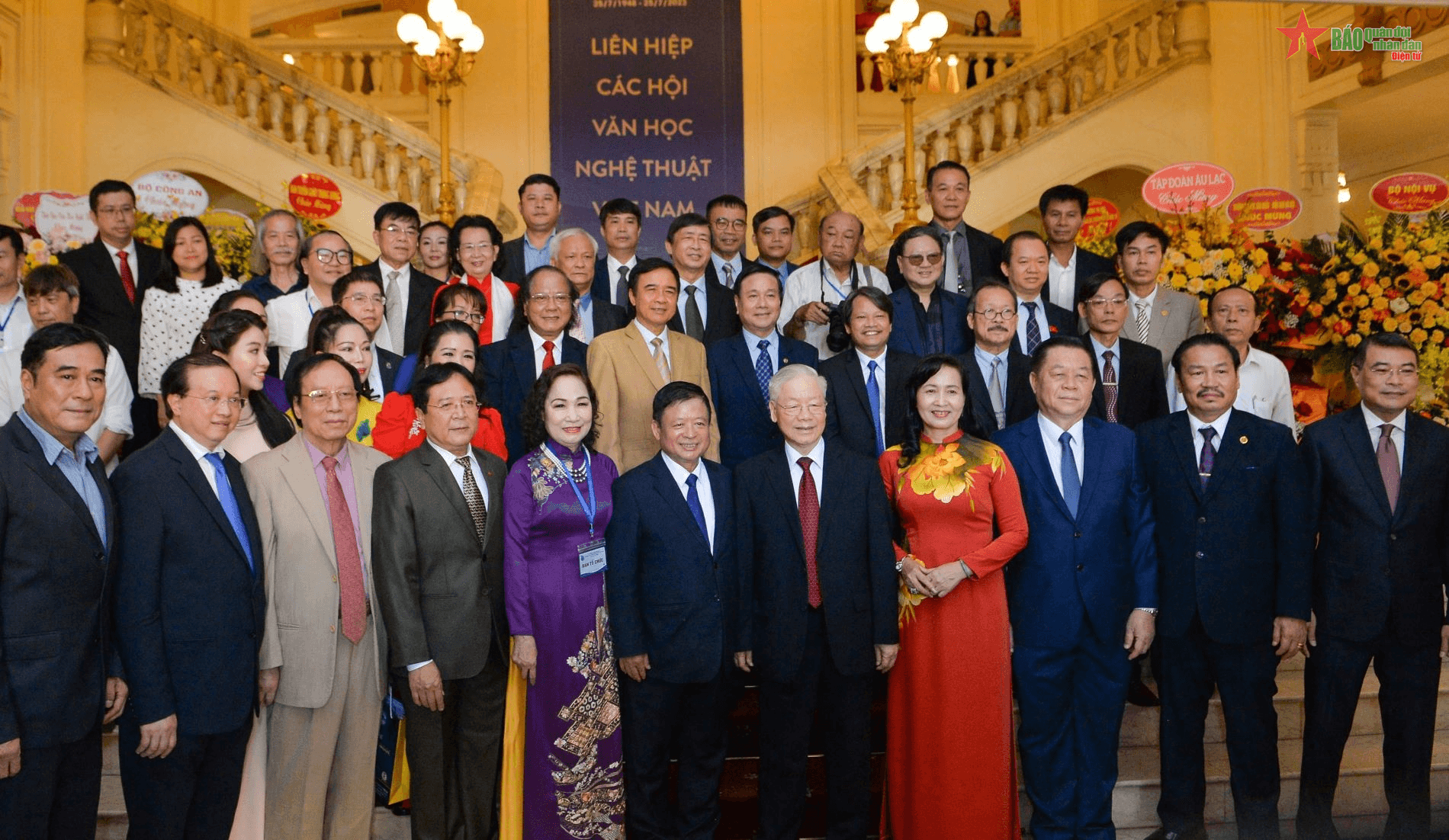 Tổng Bí thư Nguyễn Phú Trọng dự Lễ kỷ niệm 75 năm Ngày thành lập Liên hiệp các Hội Văn học nghệ thuật Việt Nam