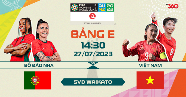 Xem trực tiếp trận Việt Nam - Bồ Đào Nha và World Cup nữ 2023 ở đâu?