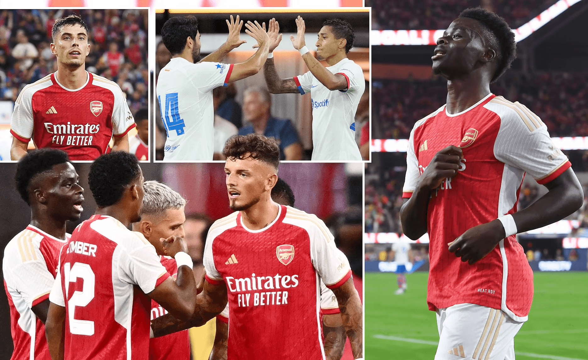 Kết quả giao hữu bóng đá hè 2023: Arsenal và Barca tạo “mưa bàn thắng”