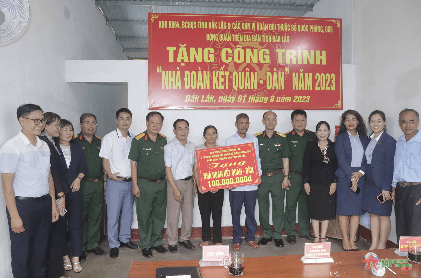 Tỉnh Đắk Lắk: Kho K864 trao “Nhà đoàn kết quân-dân” tặng hộ nghèo