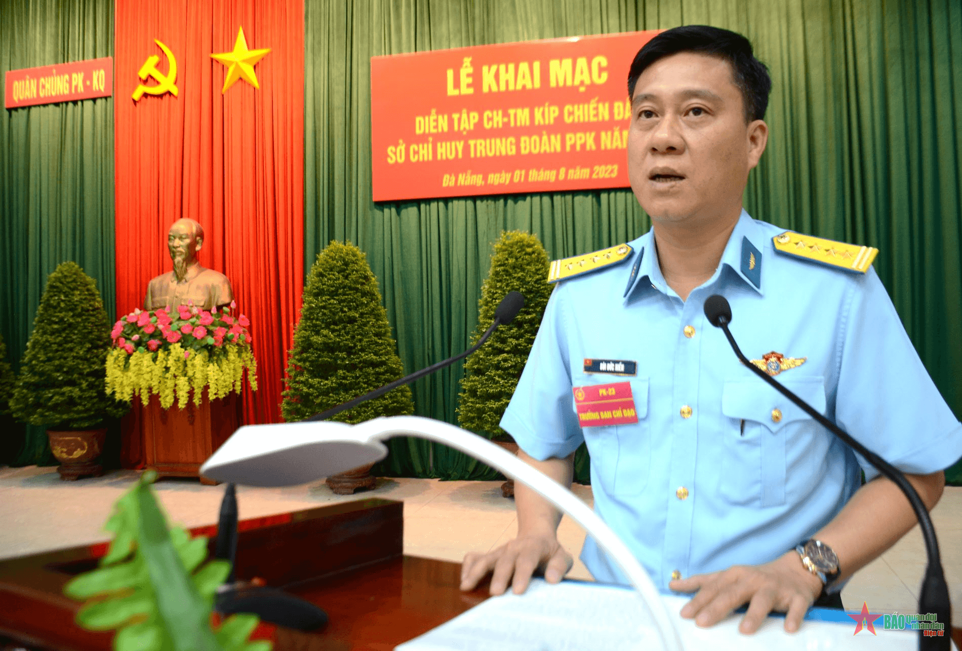 Khai mạc diễn tập kíp chiến đấu sở chỉ huy trung đoàn pháo phòng không