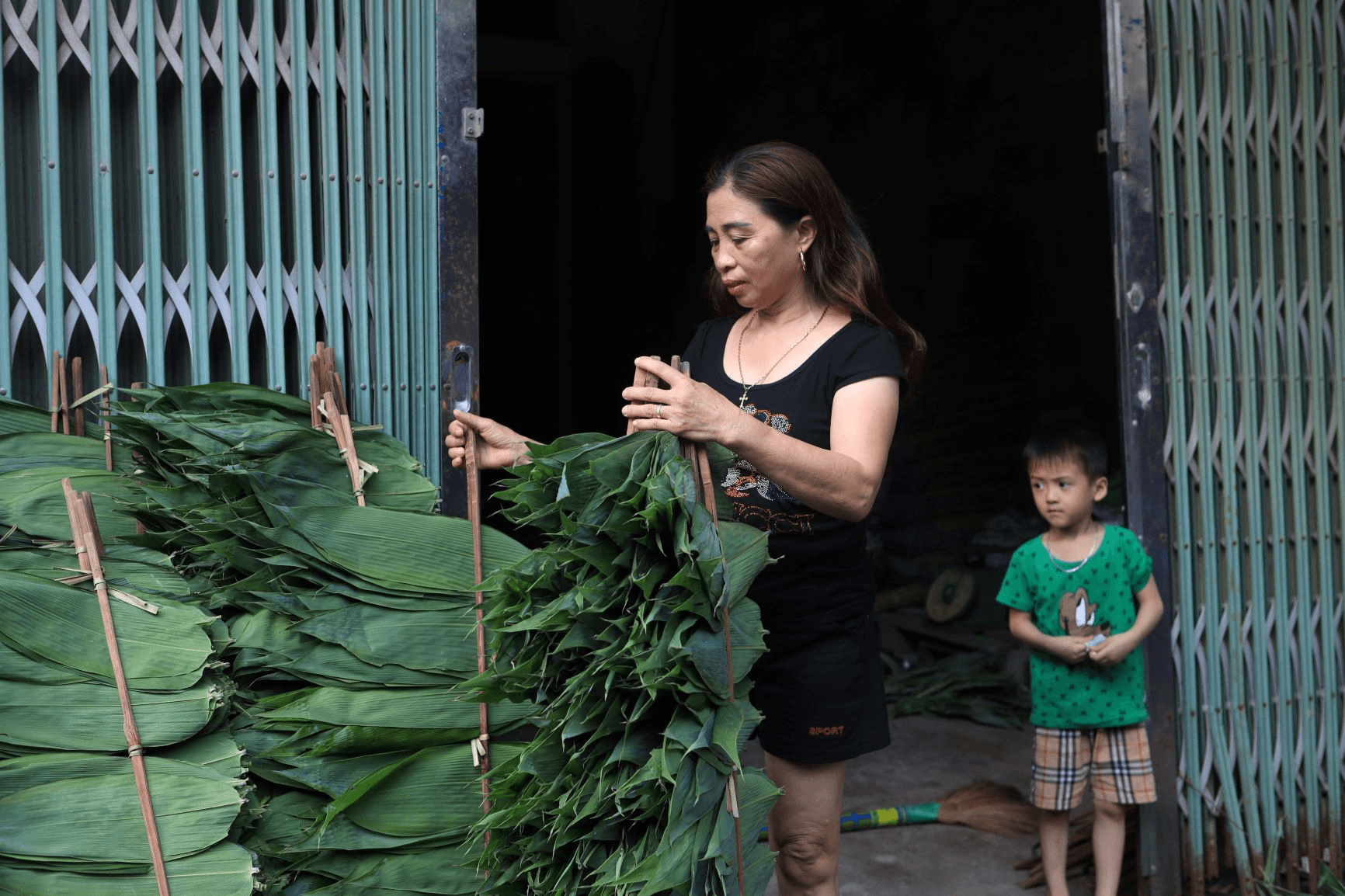 Nghề "nhặt lá ra tiền" ở Đồng Chiêm