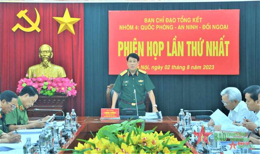 Đại tướng Lương Cường chủ trì Phiên họp thứ nhất Nhóm Biên tập Quốc phòng - An ninh - Đối ngoại tổng kết 40 năm đổi mới