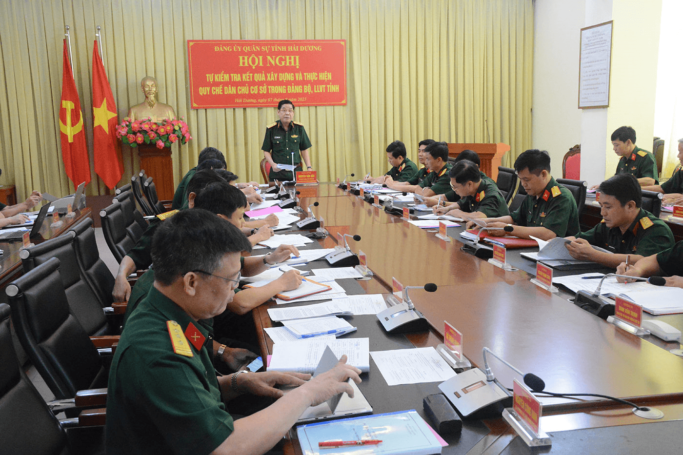 Đảng ủy Quân sự tỉnh Hải Dương thực hiện tốt Quy chế dân chủ cơ sở