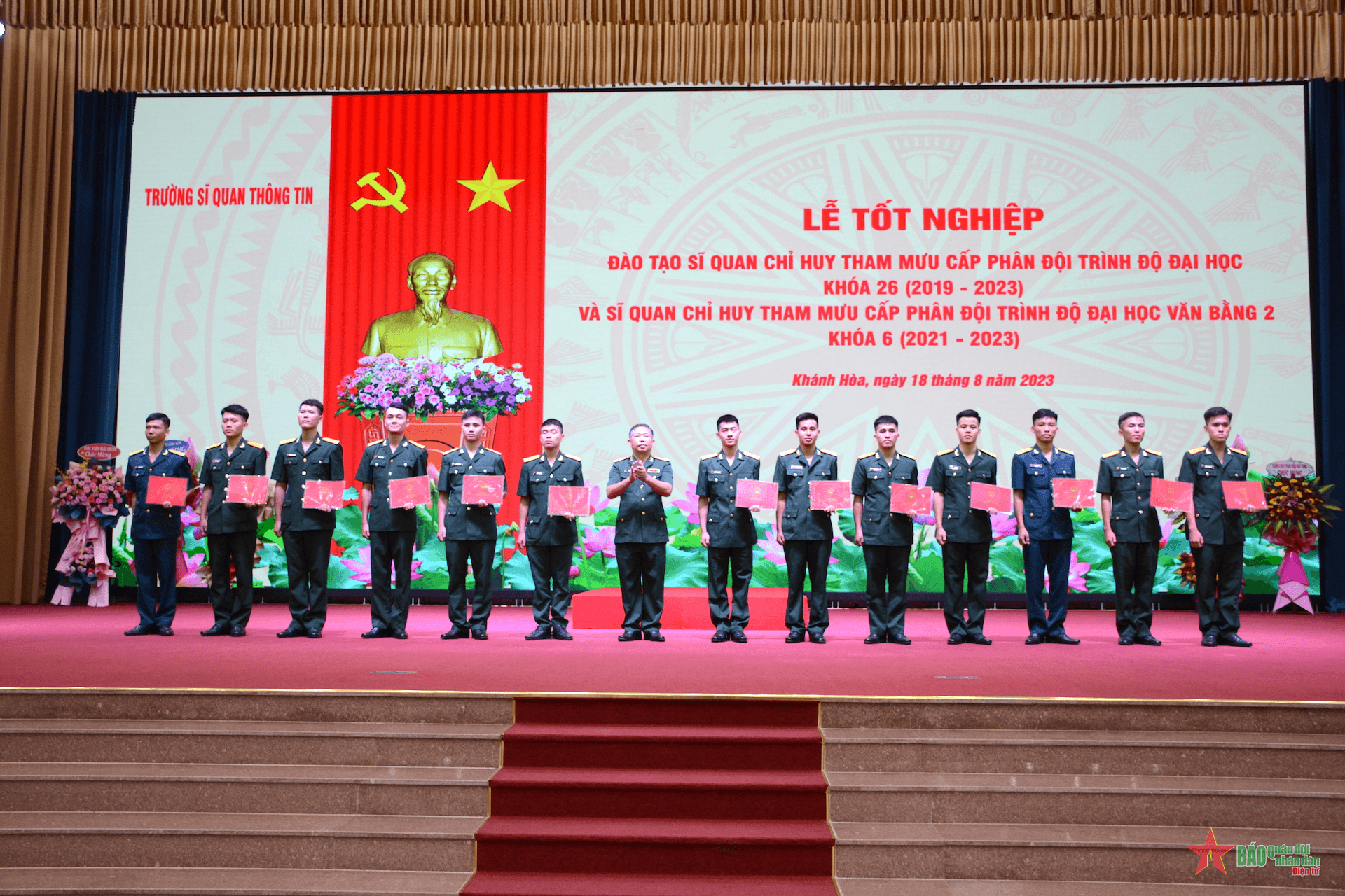 Trường Sĩ quan Thông tin tổ chức tốt nghiệp đào tạo sĩ quan chỉ huy tham mưu năm 2023