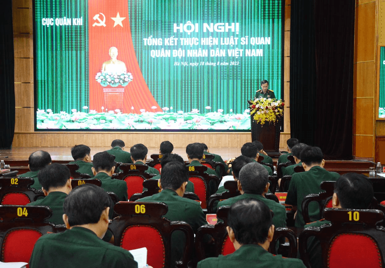 Cục Quân khí Tổng cục Kỹ thuật tổng kết thực hiện Luật Sĩ quan