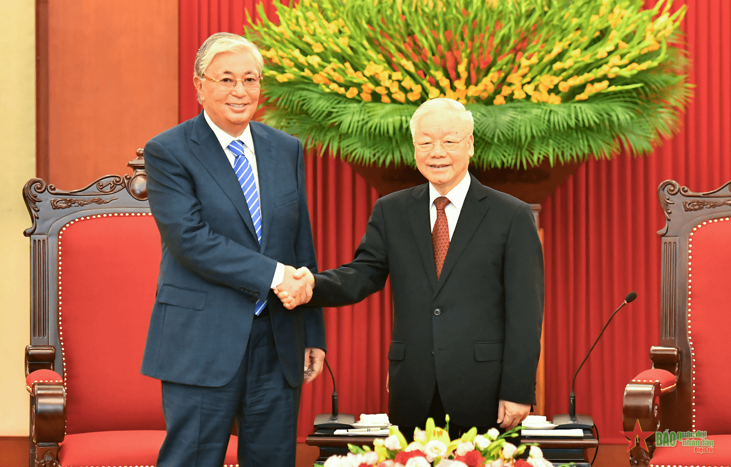 Tổng Bí thư Nguyễn Phú Trọng tiếp Tổng thống Kazakhstan