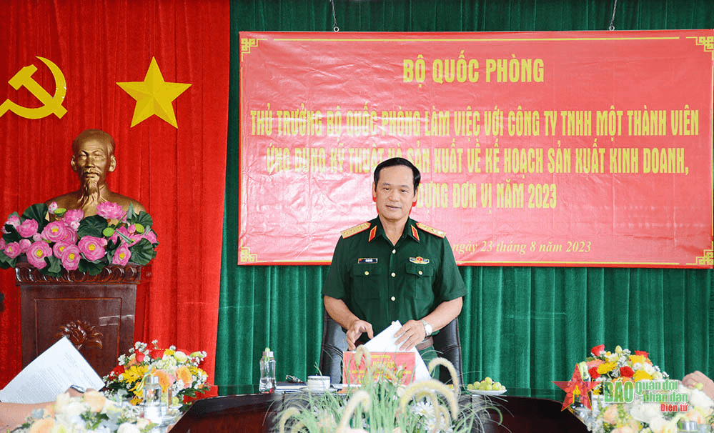 Thượng tướng Vũ Hải Sản: Công ty TECAPRO chú trọng phát huy hiệu quả các lĩnh vực mũi nhọn