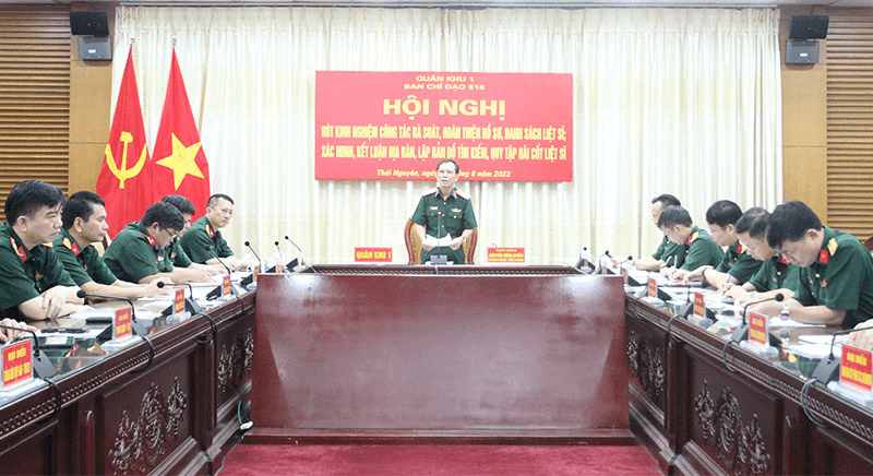 Quân khu 1: Rút kinh nghiệm công tác lập bản đồ tìm kiếm, quy tập hài cốt liệt sĩ