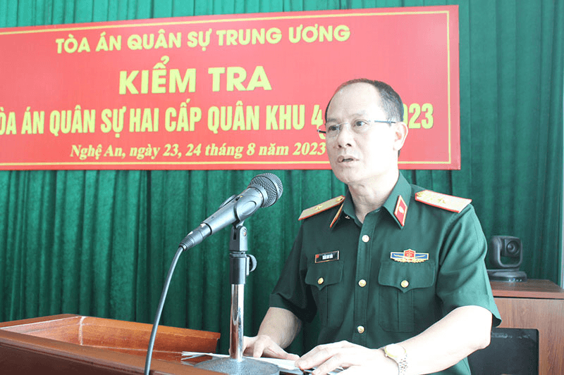 Tòa án Quân sự Trung ương kiểm tra Tòa án hai cấp Quân khu 4