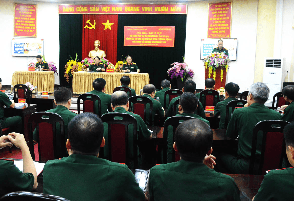 "Đấu tranh phản bác các quan điểm sai trái, thù địch về dân tộc, tôn giáo, dân chủ, nhân quyền ở Việt Nam hiện nay - Trách nhiệm của Quân đội nhân dân Việt Nam"