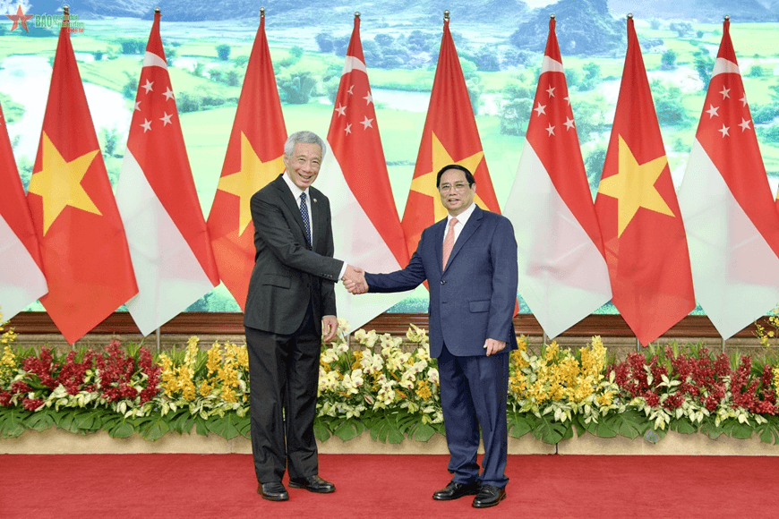 Thủ tướng Phạm Minh Chính hội đàm với Thủ tướng Singapore Lý Hiển Long