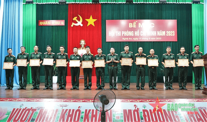 Quân khu 4 bế mạc Hội thi Phòng Hồ Chí Minh năm 2023