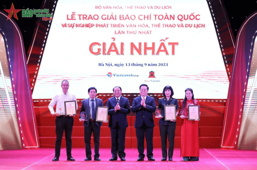 Báo Quân đội nhân dân đoạt giải Nhất Giải báo chí toàn quốc “Vì sự nghiệp phát triển văn hóa, thể thao và du lịch” lần thứ nhất