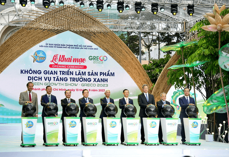 Tổng công Khí Việt Nam khai trương gian triển lãm “giải pháp năng lượng cho tăng trưởng xanh” tại GRECO 2023