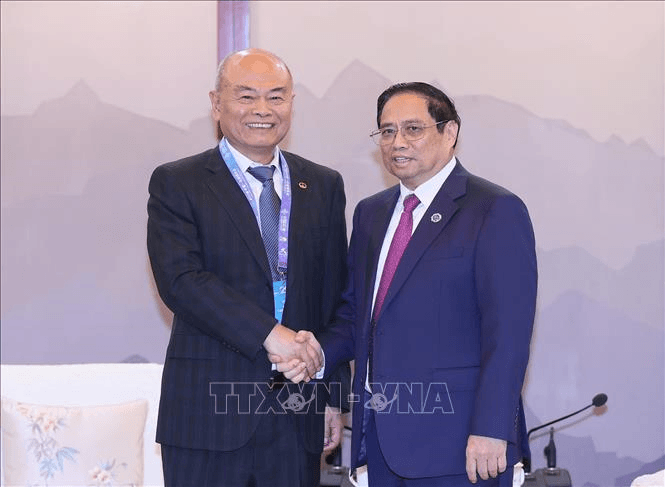 Thủ tướng Phạm Minh Chính tiếp lãnh đạo một số tập đoàn kinh tế hàng đầu Trung Quốc
