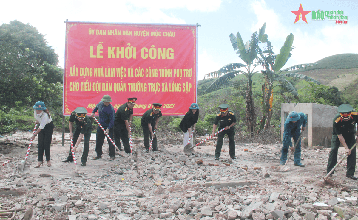 Sơn La: Khởi công xây dựng nhà làm việc cho tiểu đội dân quân thường trực xã biên giới