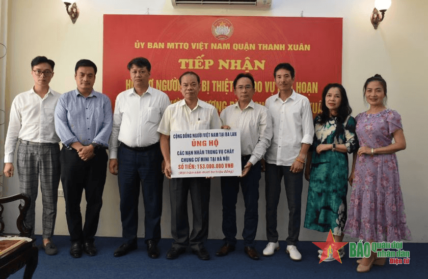 Cộng đồng người Việt Nam tại Ba Lan hỗ trợ các nạn nhân vụ cháy chung cư mini