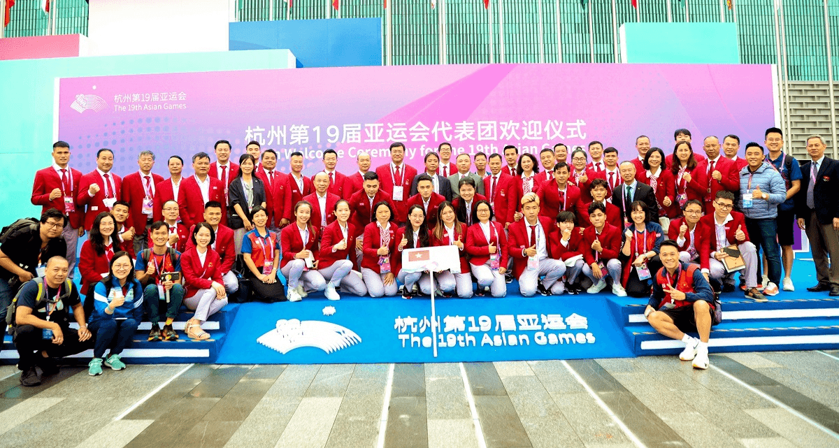 Lễ thượng cờ Đoàn Thể thao Việt Nam tại ASIAD 19