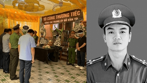 Truy thăng cấp hàm thượng úy cho đồng chí Đỗ Văn Tú, hy sinh trong khi làm nhiệm vụ