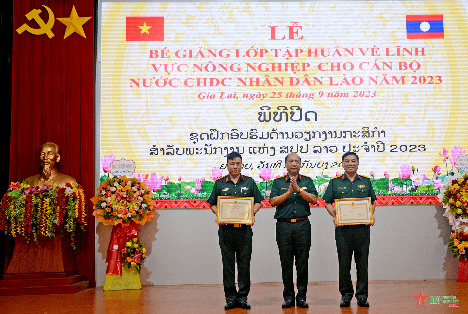 100% học viên Lào tập huấn về lĩnh vực nông nghiệp tại Trường Cao đẳng nghề số 21 đạt khá, giỏi