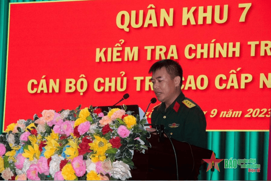 Quân khu 7: Kiểm tra nhận thức chính trị đối với cán bộ chủ trì, cán bộ cao cấp