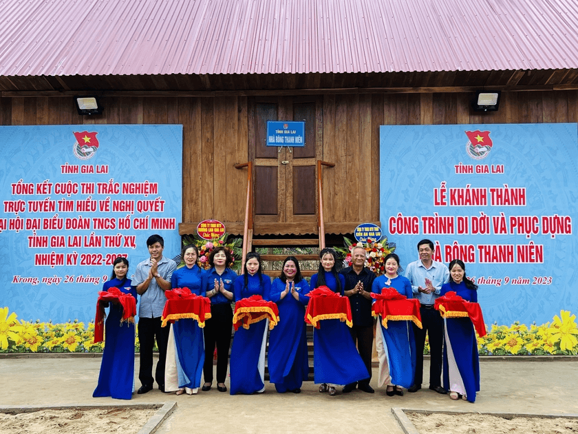 Tỉnh Đoàn Gia Lai khánh thành công trình “Di dời và phục dựng nhà Rông thanh niên”