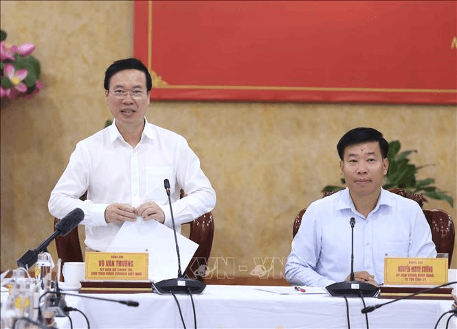 Chủ tịch nước Võ Văn Thưởng làm việc với Tỉnh ủy Bình Phước