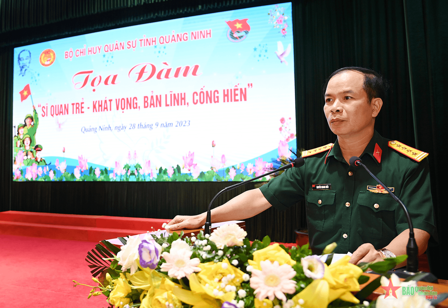Bộ CHQS tỉnh Quảng Ninh: Tọa đàm “Sĩ quan trẻ-khát vọng, bản lĩnh, cống hiến”