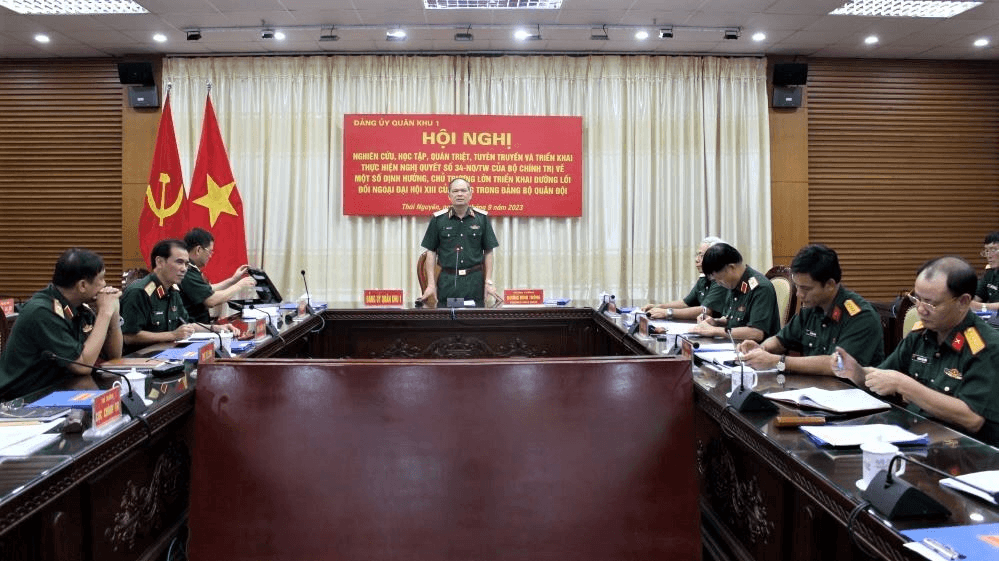 Quân khu 1: Trung tướng Dương Đình Thông chủ trì Hội nghị quán triệt Nghị quyết số 34 của Bộ Chính trị